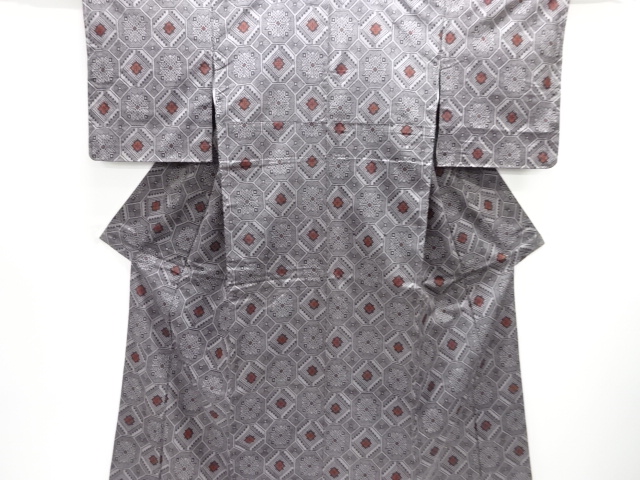 JAPANESE KIMONO / UNUSED NISHIJIN DENSHO TSUMUGI / WOVEN FLOWER CREST